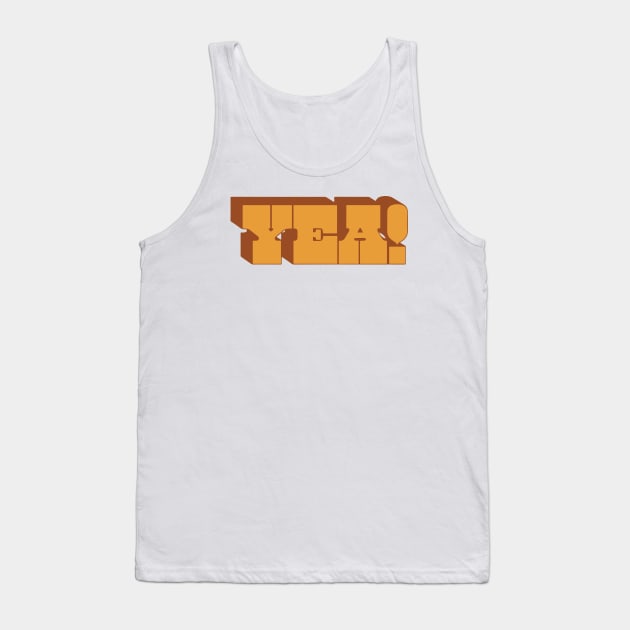 YEA! - an interjection Tank Top by Eugene and Jonnie Tee's